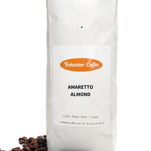 Amaretto Almond, Freshly Ground Gourmet Coffee, Whole or Ground Coffee 12 oz bag image 1