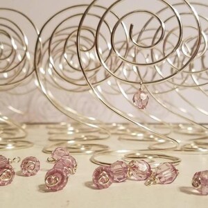 Wire Wrapped Table Number Holders for Table Decorations for Weddings or Events in Silver, Gold or Rose Gold, Sets of 10 image 7