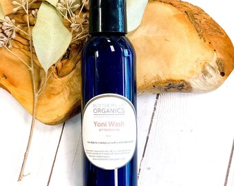 Organic Yoni Wash, Gentle Castile, pH Balancing - 4oz