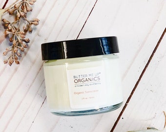 Natuurlijke biologische zonnebrandcrème 2 oz. / Veilige zonnebrandcrème / zinkoxidevrije zonnebrandcrème / Zonbescherming / Butter Me Up Organics