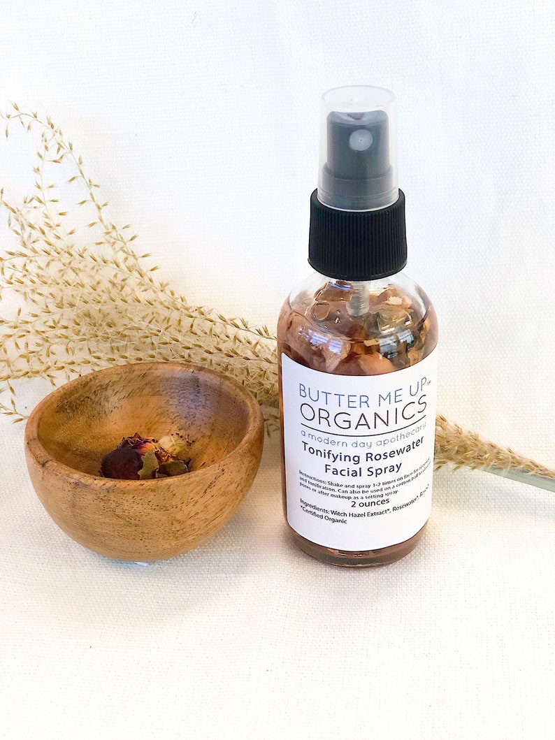 Organic Rosewater Toner / Facial Setting Spray / Astringent / Etsy