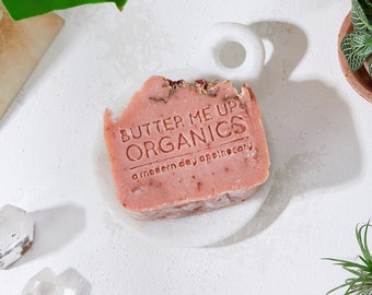 Sapone biologico Rose Garden, Rosa Assoluta e Argilla Rosa