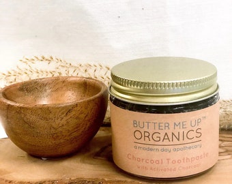 Organic Activated Charcoal Toothpaste, Natural Zero Waste Paste