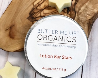Set of 8 mini organic lotion bar hearts