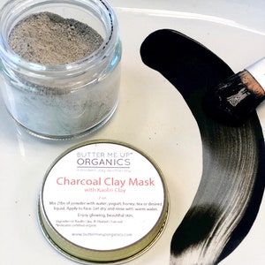 Organic Charcoal Mask / Activated Charcoal Mask / Clay Face Mask Organic