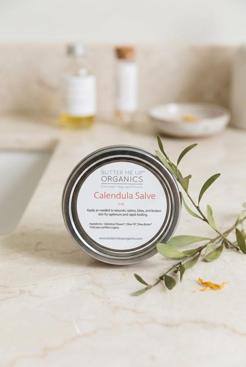 Organic Calendula Salve with Shea Butter image 1
