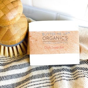 Organic Solid Dish Soap / Organic Dish Soap / Dish Washing Bar / Soap Bar / Organic Hand Wash Dishes / Butter Me Up Organics