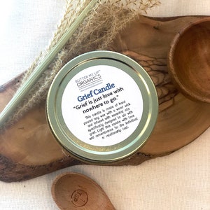 Grief Candle / Intention Candle / Essential Oil Candle / Soy Wax Candle / Candle for Grief image 4