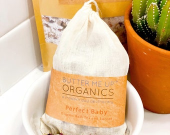 Organic Baby Bath Tea: Calming Chamomile, Lavender, Rose