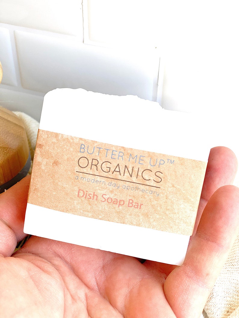 Organic Solid Dish Soap / Organic Dish Soap / Dish Washing Bar / Soap Bar / Organic Hand Wash Dishes / Butter Me Up Organics image 3