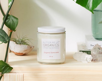 8 oz natuurlijke biologische zonnebrandcrème / zinkoxidevrije zonnebrandcrème / Butter Me Up Organics