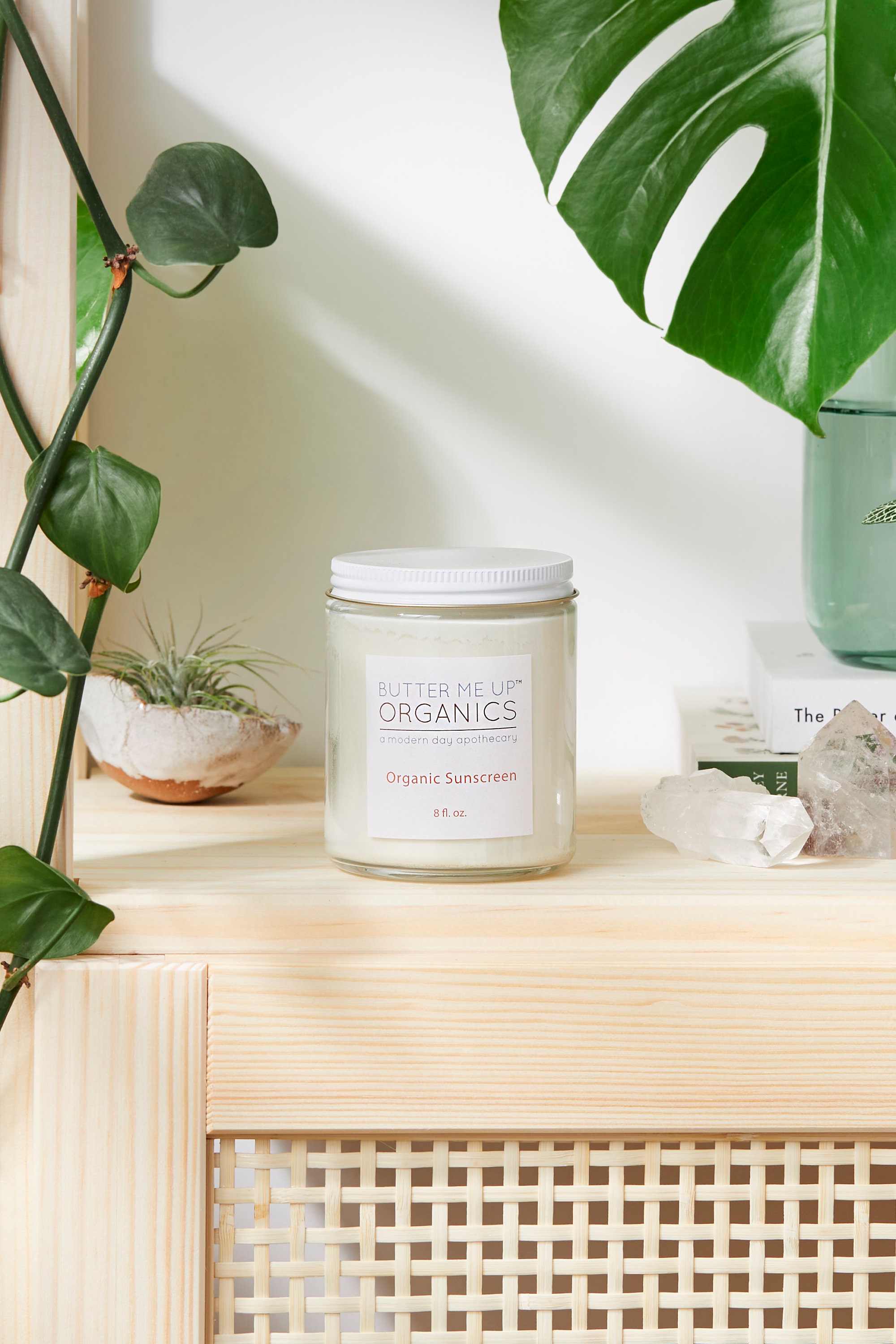 Protector solar orgánico natural de 8 oz / Protector solar sin óxido de zinc nano / Butter Me Up Organics