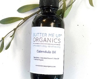 Organic Calendula Oil / Wound Healing / Natural Skincare / Natural Medicine Cabinet /