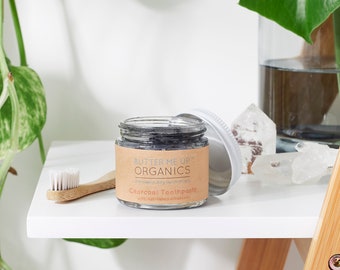 Organic Activated Charcoal Toothpaste / ZERO WASTE / Whitening Toothpaste / Organic Toothpaste / Charcoal Toothpaste / Tooth Paste
