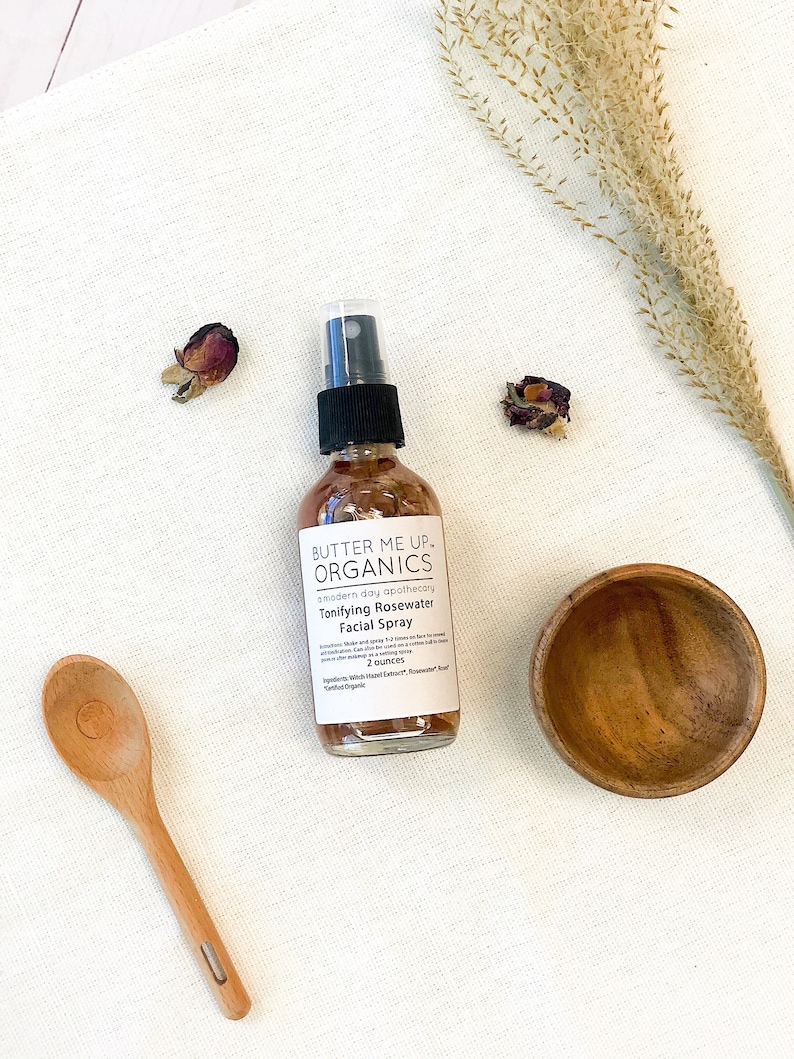 Organic Rosewater Toner / Facial Setting Spray / Astringent / Etsy
