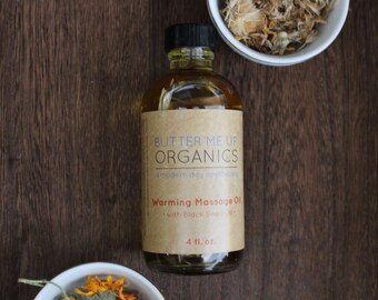 Organic Warming Massage Oil Muscle Ache Reliever