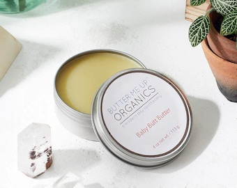 Organic Baby Diaper Balm, Shea Butter, Calendula Salve - 4oz Tin
