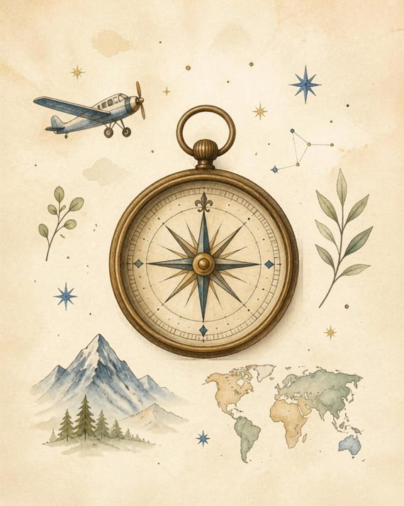 Vintage Adventure Travel Poster | Kids Room Decor (Digital Download)