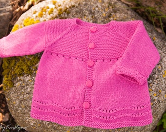 Merino baby sweater, knit wool sweater, handknitted wool coat, infant wool cardigan, baby girl sweaters, toddler sweater, ready to ship!