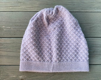 Purple alpaca wool women hat *knitted alpaca winter hat * alpaca wool slouchy beanie * knitted women honeycomb hat * wool slouchy beanie