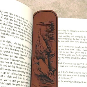 Ducks In Flight Bookmark - Leatherette Faux Leather, Reader Gift, Writer Gift, Student Gift, Teacher Gift