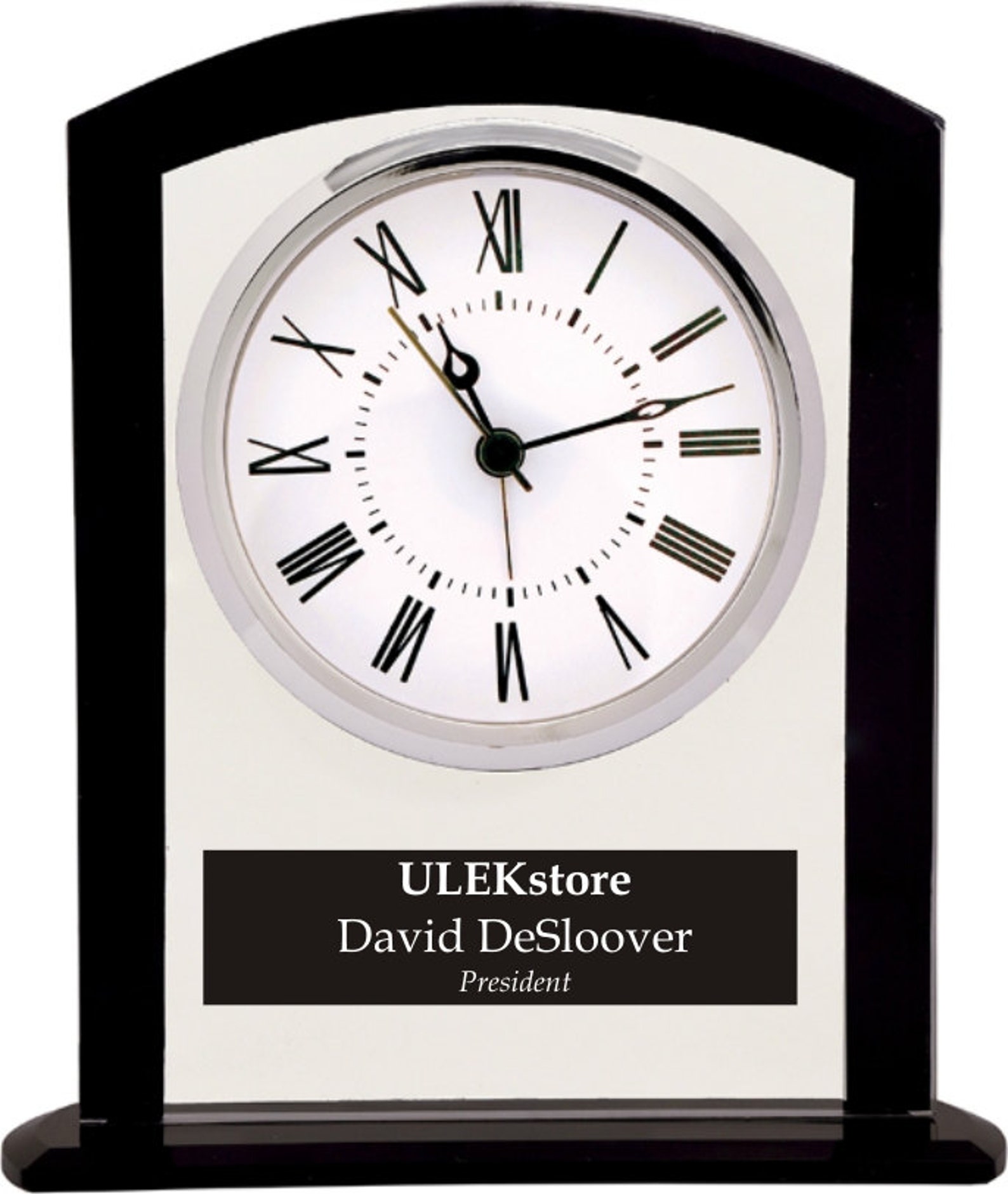 Personalized Glass Clock Etsy