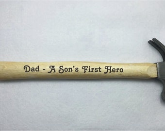 14oz "A Son's First Hero" Hammer 100% Handmade and BRAND NEW