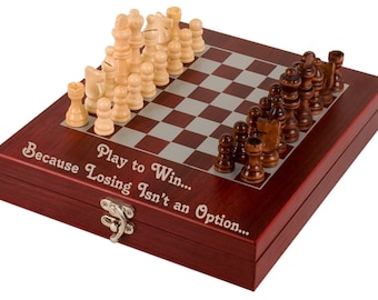 Custom Personalized Engraved Chess Set