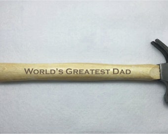 14oz "World's Greatest Dad" Hammer 100% handgemaakt en gloednieuw