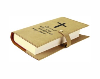 Personalized Leatherette Book and Bible Cover (6.5" x 8.75")