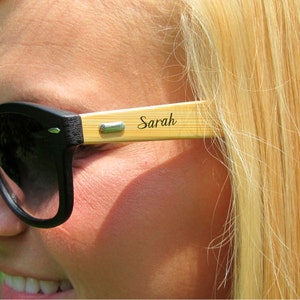 Bamboo Sunglasses Personalized with your NAME for FREE