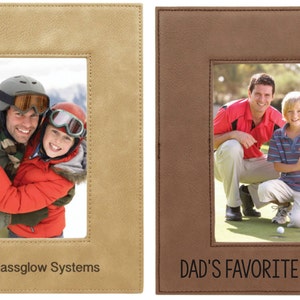 パーソナライズされたカスタムレザーレットフォトフレーム - 無料彫刻