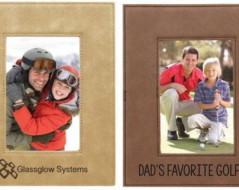 Personalized Custom Leatherette Picture Frame - Free Engraving