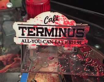 Terminus Sign MOD para la máquina de pinball The Walking Dead de Stern