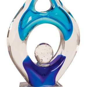 Personalized Premier Crystal Art Glass Award Trophy (AGS02) - Free Engraving included with purchase
