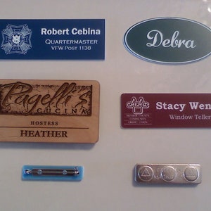 Custom Personalized Engraved Name Badges - Name Tags - MADE TO ORDER