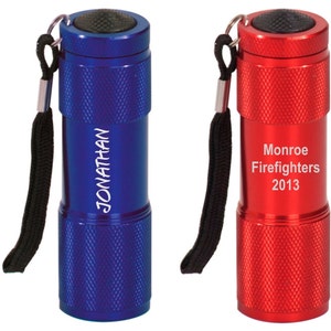 Engraved Personalized 3.5" LED Flashlight - Your Choice of Color and Design