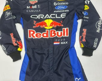 Combinaison de karting Red Bull F1 2026 faite main : personnalisable CIK/FIA niveau 2