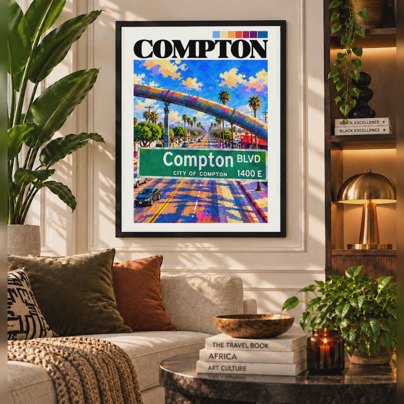 Compton Boulevard, Compton, California: Wall Art Poster - Etsy