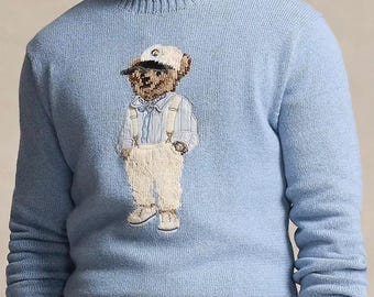 Polo Ralph Lauren Iconic Polo Bear Wool-Blend Crewneck Sweater
