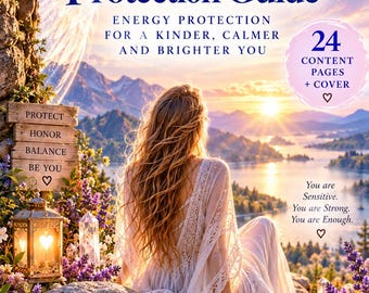 Przewodnik po ochronie empatii | Ochrona energetyczna, zdrowe granice i uziemienie | Ćwiczenia z samoopieki dla wrażliwych dusz | Cyfrowy plik PDF