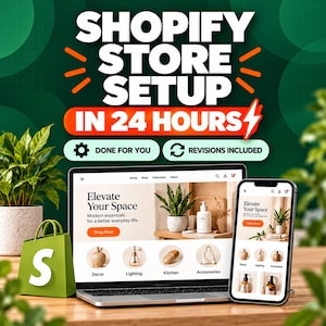 Shopify Store Setup Service | Complete Shopify Website Design, Product Setup, SEO, Mobile Optimization & 24 Hour Delivery