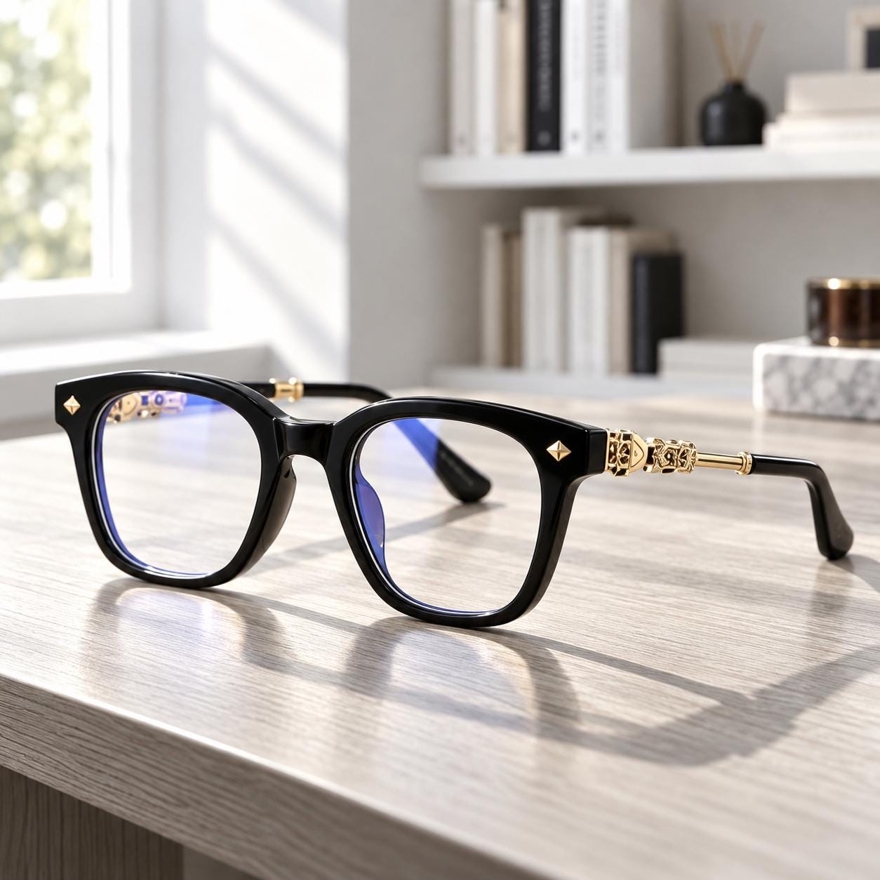 Chrome Hearts Gold Glasses - Etsy