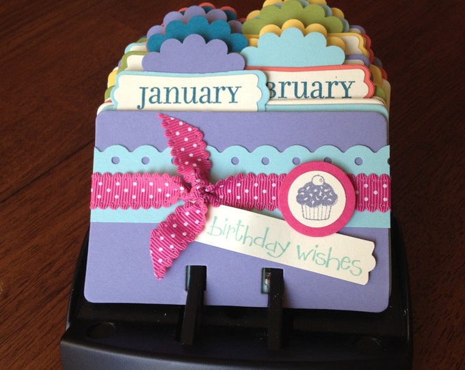 Birthday Rolodex Calendar Etsy