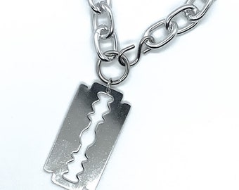 Salander Razor Blade Necklace - Inspired by the Girl with the Dragon Tattoo