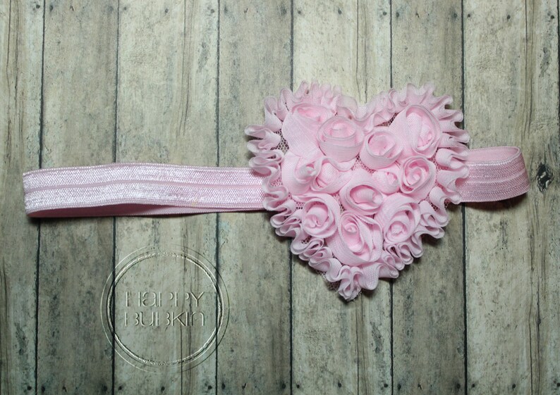 PINK HEART Headband Baby Girl Headband Infant Headband Etsy