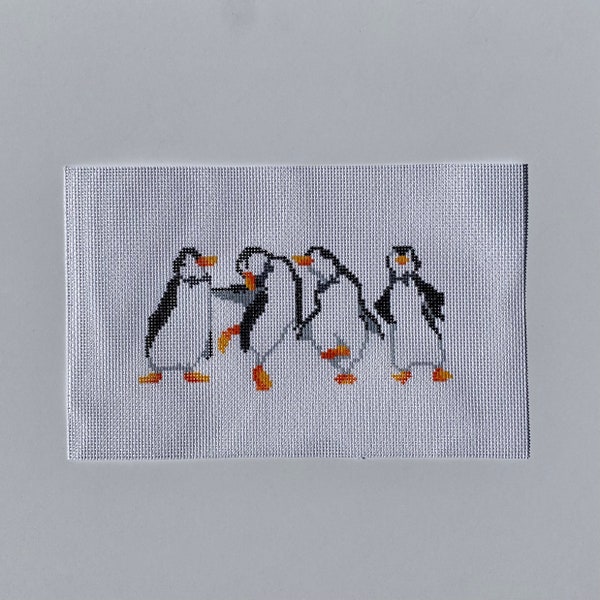 Mary Poppins Penguins-Needlepoint Canvas-13pt/mesh