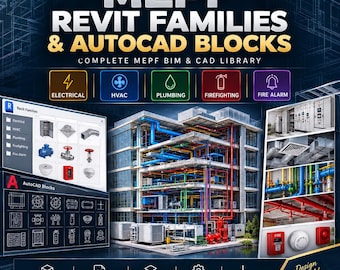 Complete MEPF Revit Families & AutoCAD Blocks Bundle