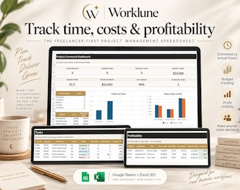 Project Management Spreadsheet | Freelancer Project Tracker & Dashboard