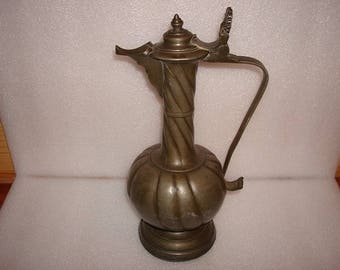 Large Vintage Ewer Pewter Coffee Pot / Teapot/ Water Pitcher